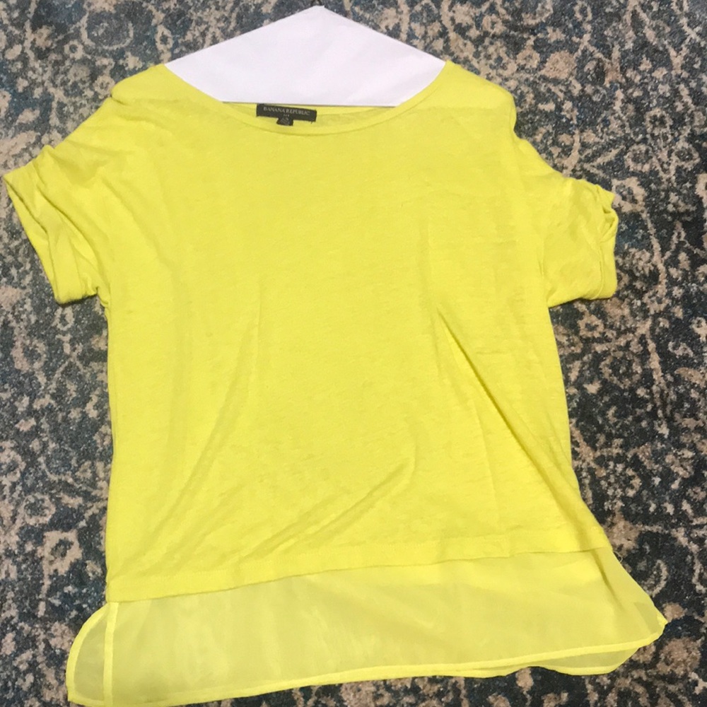 Banana republic Medium Petite Yellow Blouse